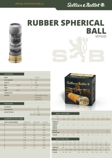 SB Datasheet RUBBER SPHERICAL BALL V075222