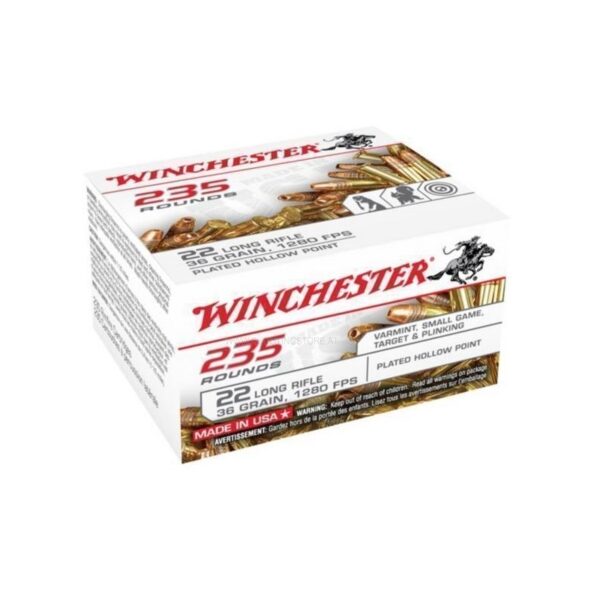 Winchester 22lr 36grs copper plated hp 235stk schuettpackung