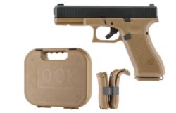 Umarex, Glock 17 Gen5 French Edition, coyote/schwarz, 6mm BB, Gas < 1,0 J inkl. Glock Koffer + 1 Stk Ersatzmagazin